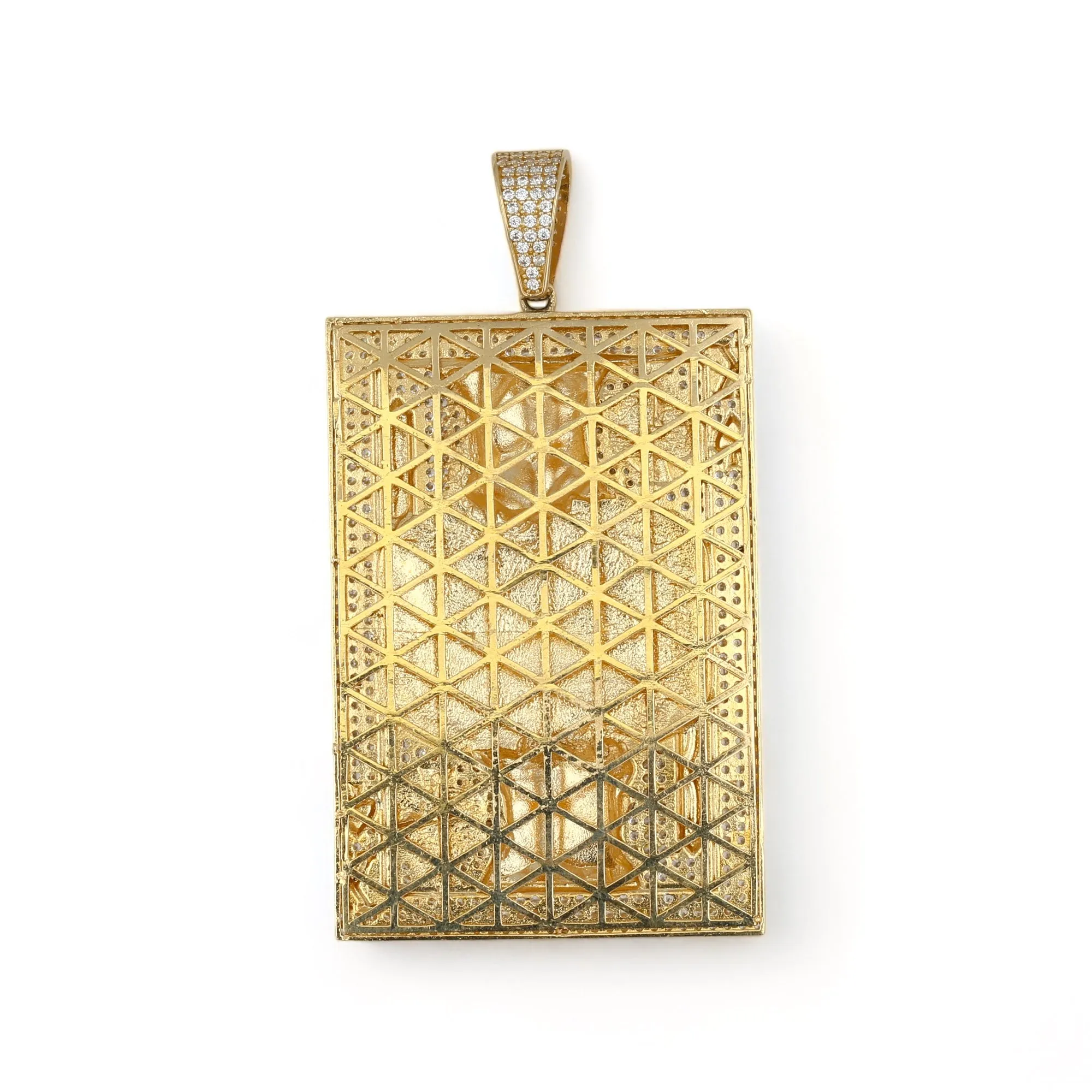 14K Yellow gold pocket card pendant-318026