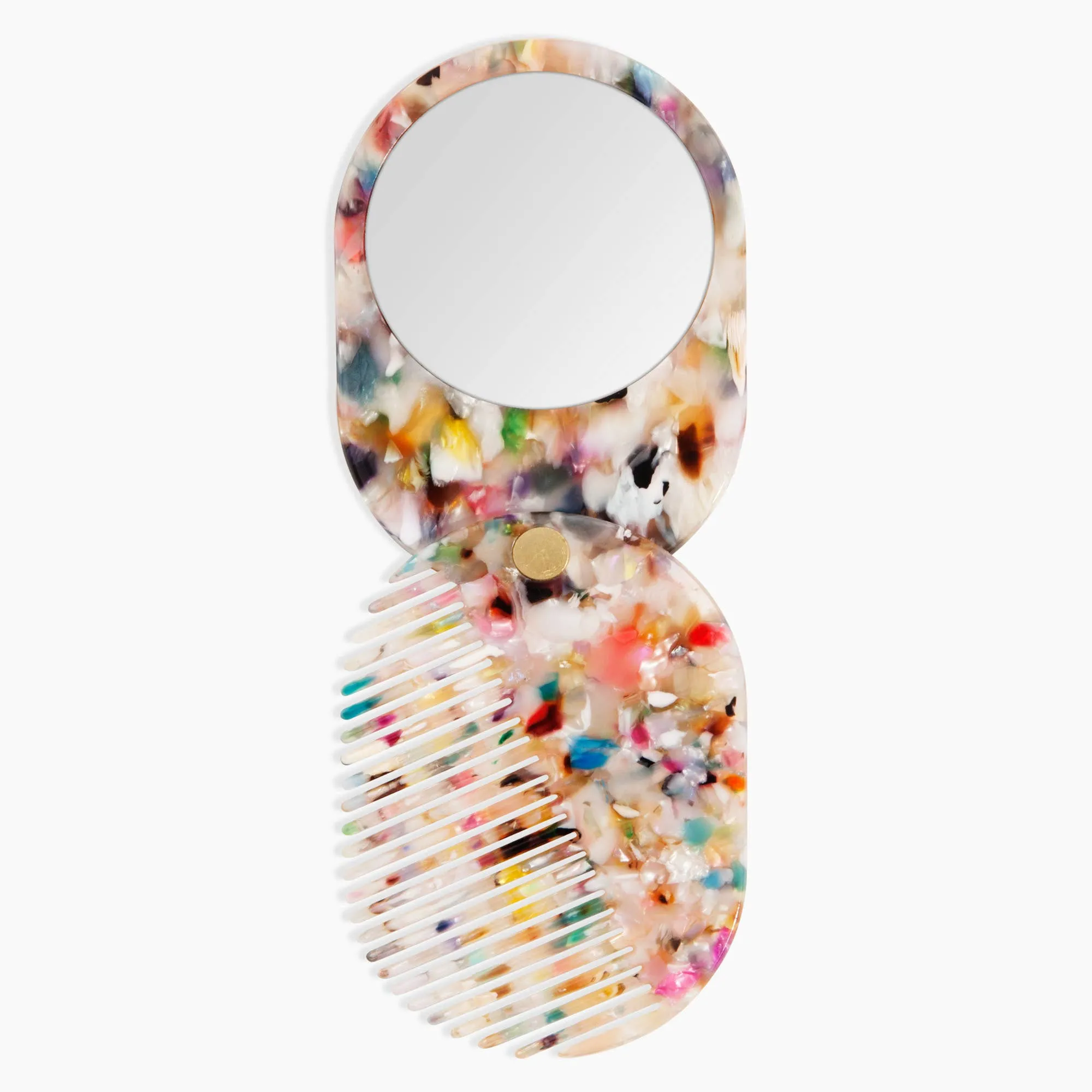 2 in 1 Pocket Comb Mirror in Multi Party