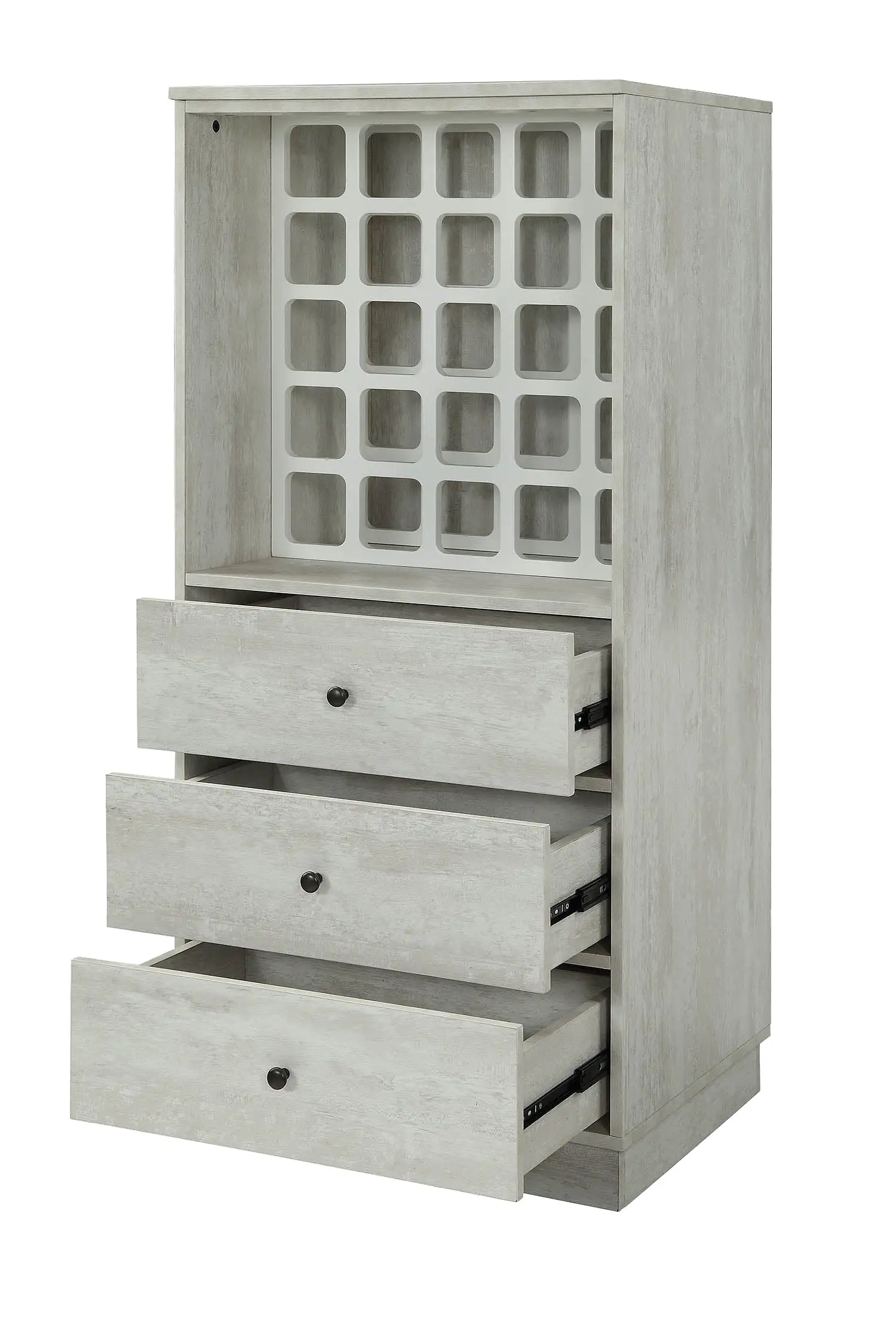 24 Brown Standard Display Stand With Three Drawers