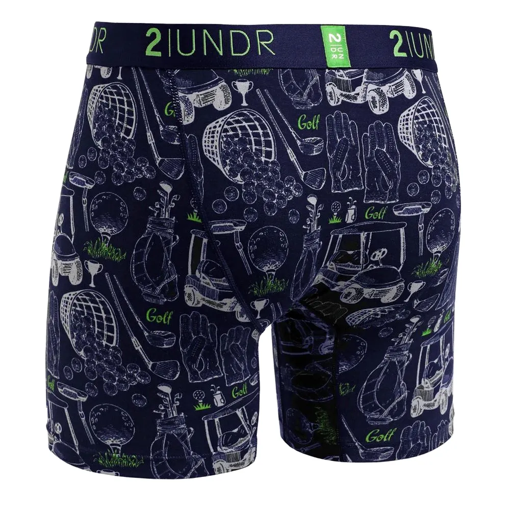 '2UNDR' Men's Swing Shift 6 Boxer Brief - Range Time Navy