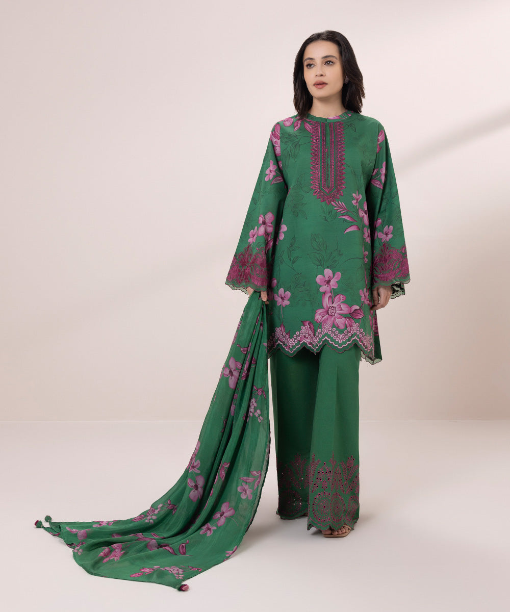 3 Piece - Embroidered Lawn Suit