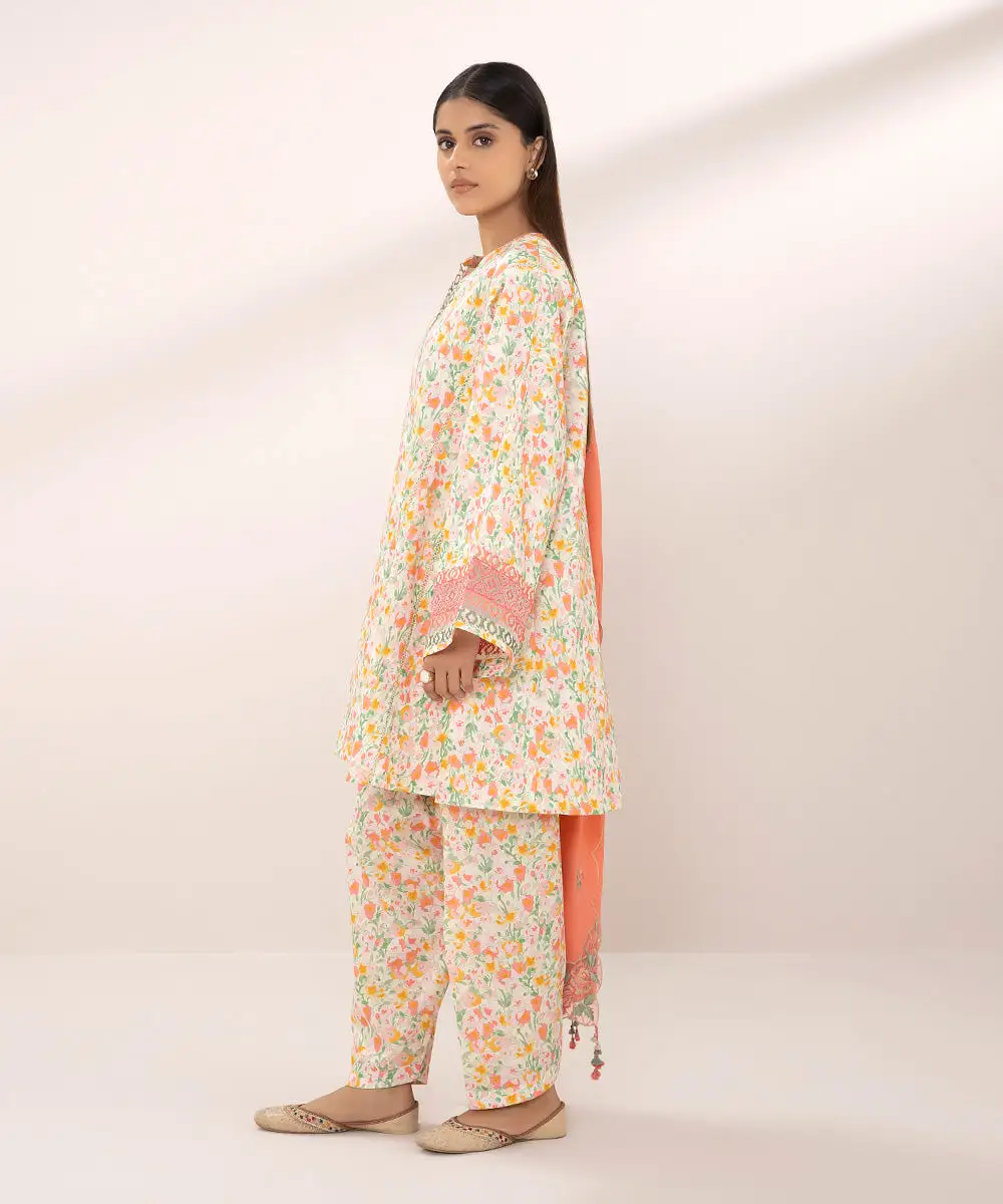 3 Piece - Embroidered Lawn Suit