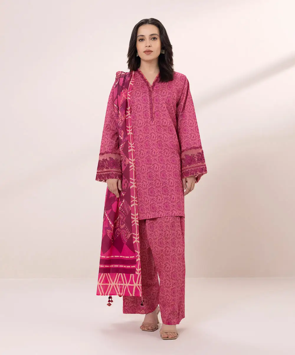 3 Piece - Embroidered Lawn Suit