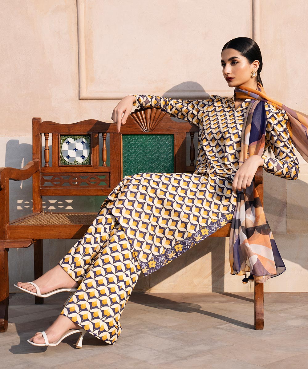 3 Piece - Printed Lawn Suit