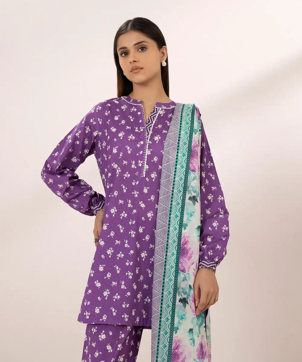 3 Piece - Printed Lawn Suit