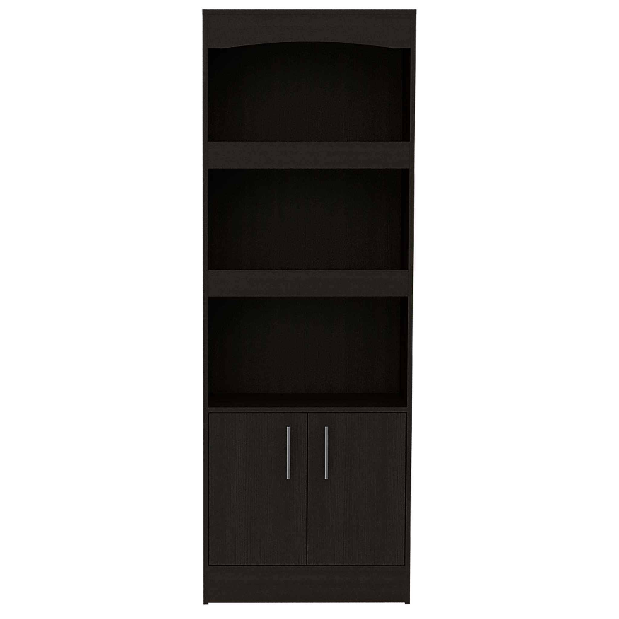 71 Light Gray Three Tier Bookcase with Two doors