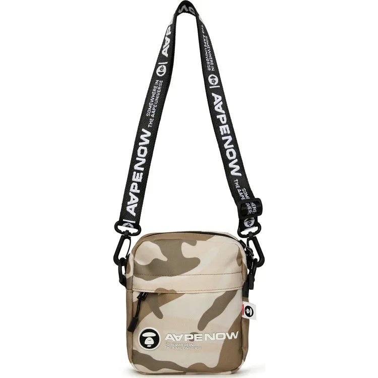 AAPE MOONFACE PATCH CAMO CROSSBODY BAG