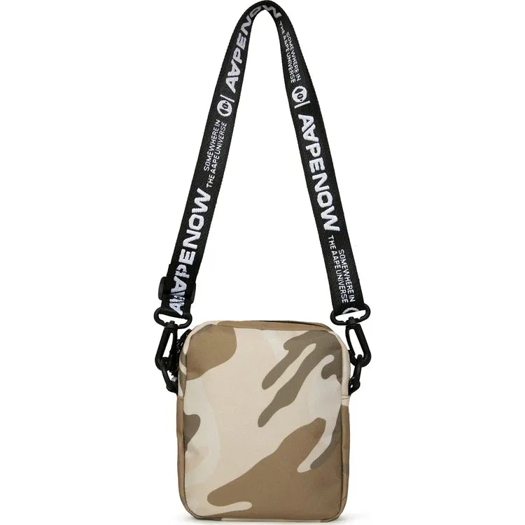 AAPE MOONFACE PATCH CAMO CROSSBODY BAG