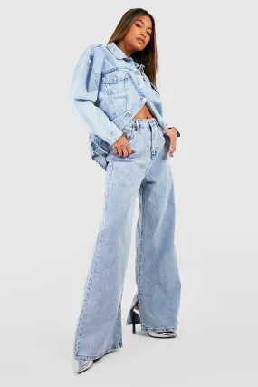 Acid Wash Wide Leg Jeans