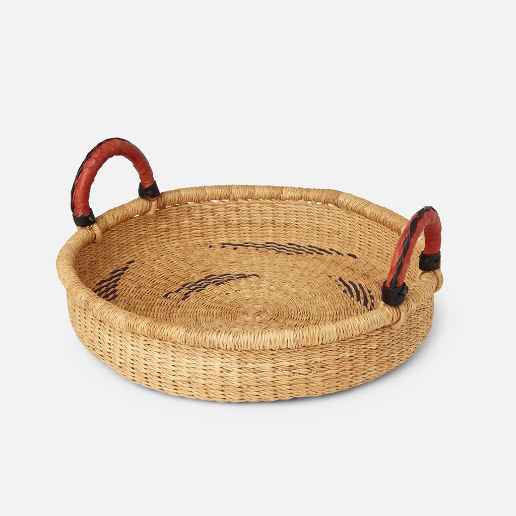 Advice - Round Woven Basket Stripes with Handle