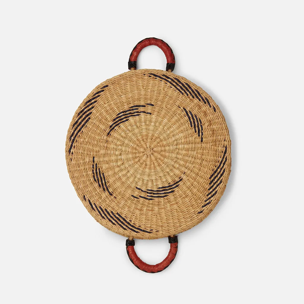 Advice - Round Woven Basket Stripes with Handle