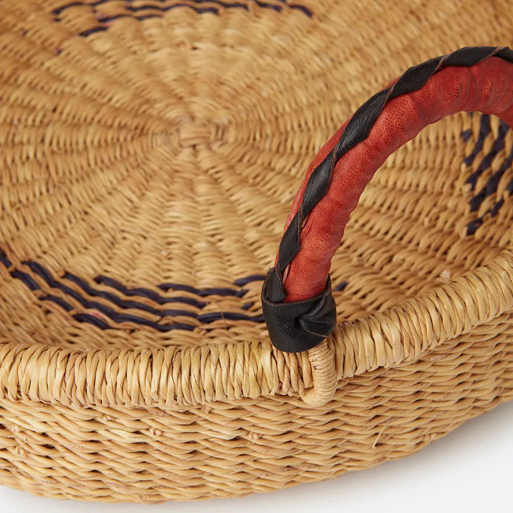 Advice - Round Woven Basket Stripes with Handle