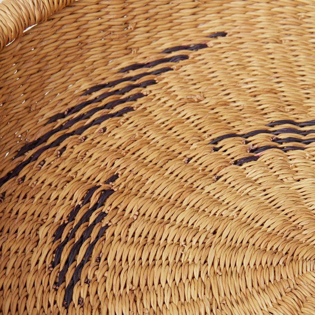 Advice - Round Woven Basket Stripes with Handle