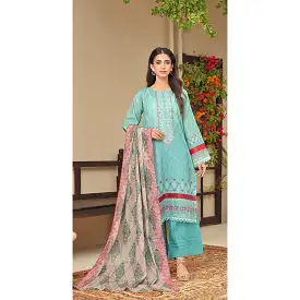 Amaya Lawn Printed Embroidered Unstiched 3Pcs Suit - 2