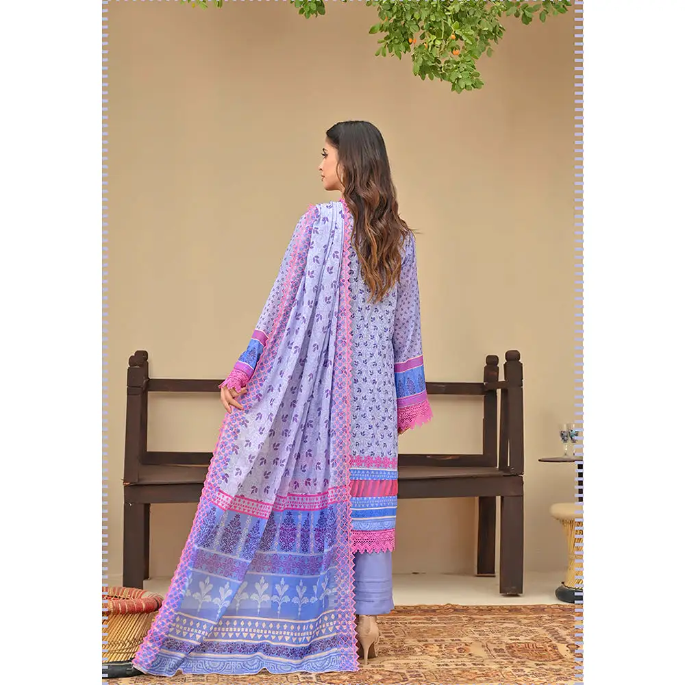 Amaya Lawn Printed Embroidered Unstiched 3Pcs Suit - 7