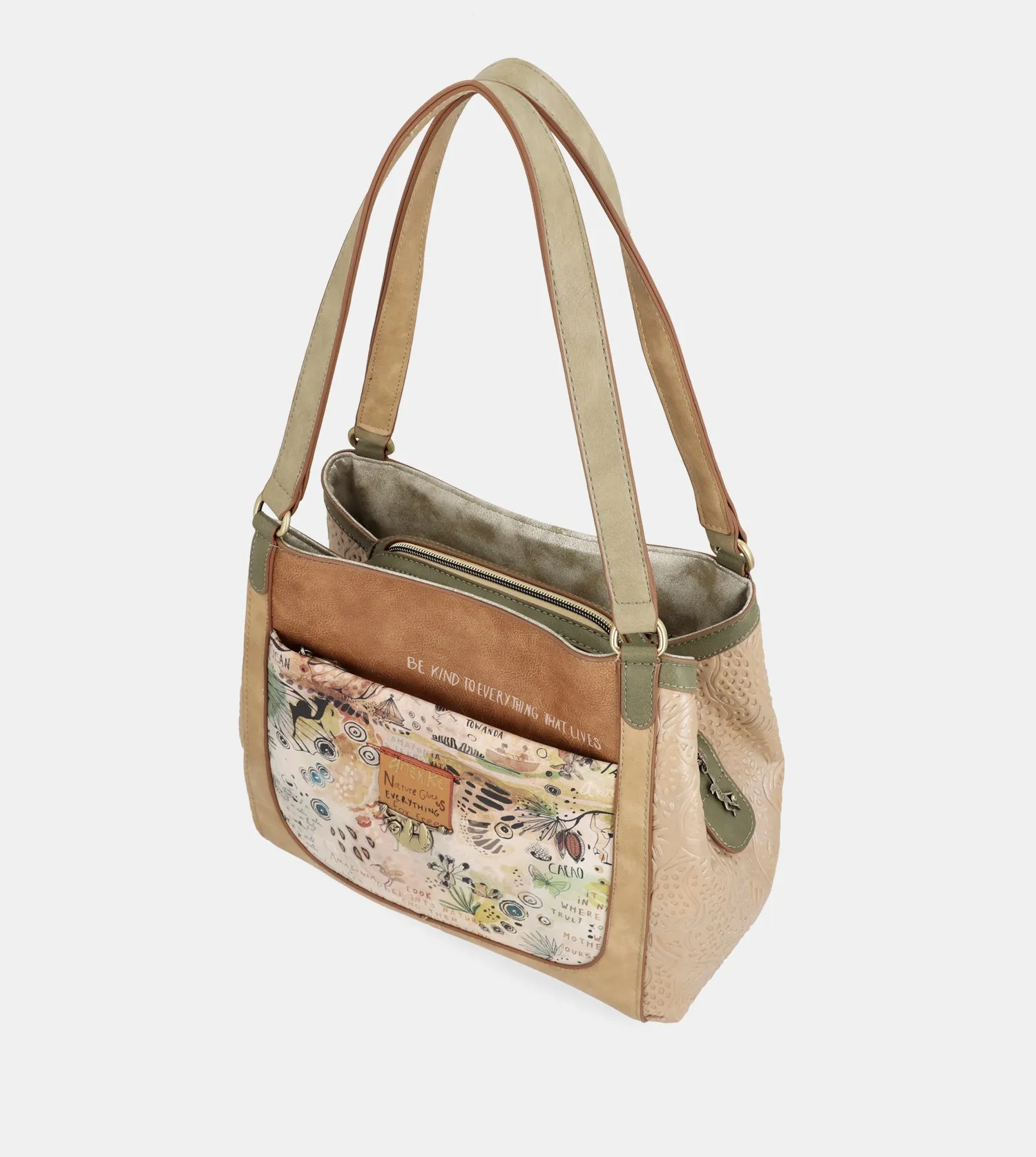 Amazonia crossbody bag with 3 compartments anekke