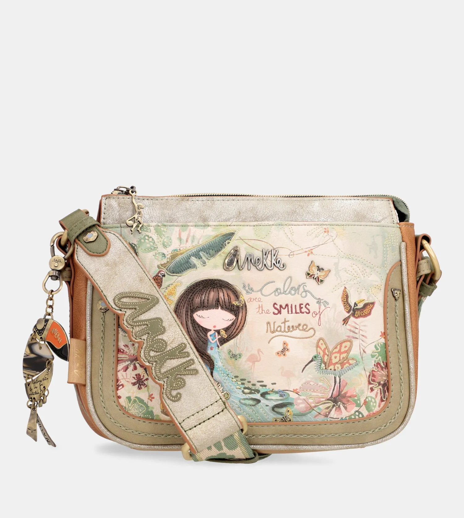 Amazonia medium crossbody bag with 3 compartments