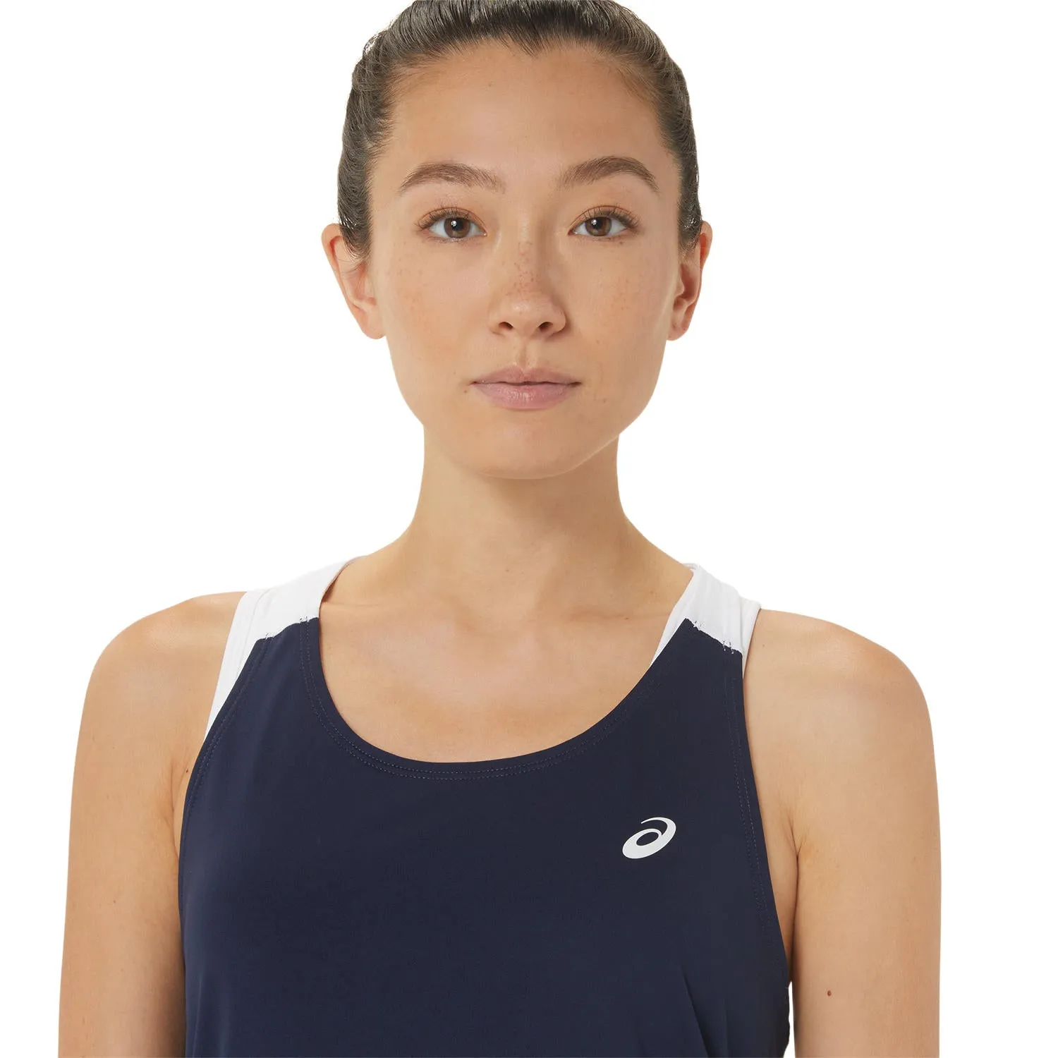 Asics Tank Top Court Dames Blauw Wit