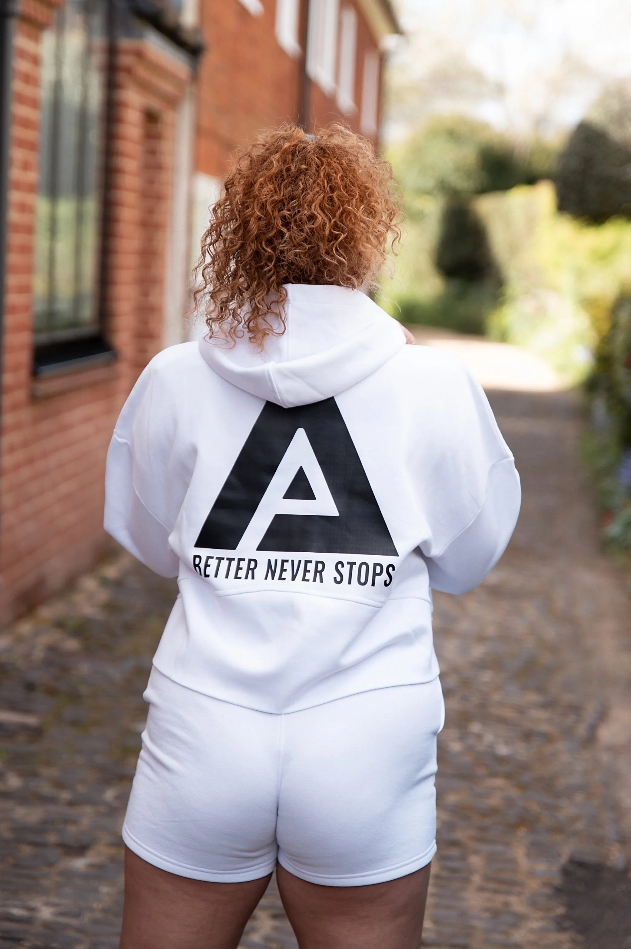 Better Never Stops 1/4 Zip Hoodie White