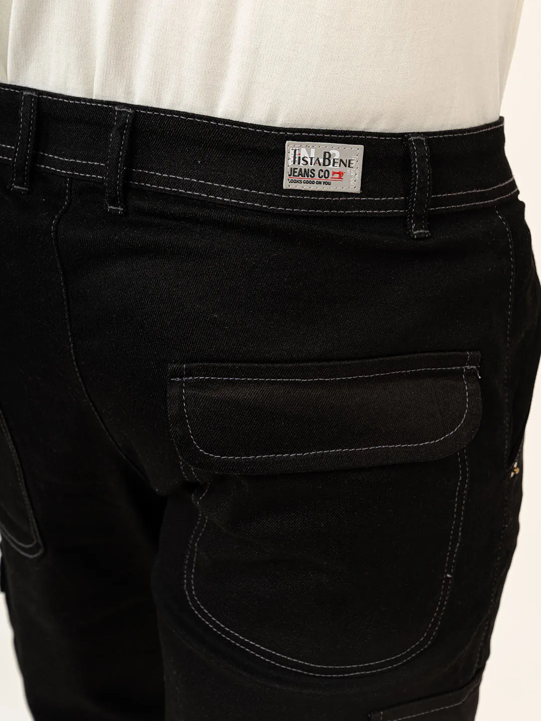 Black Cargo Jeans