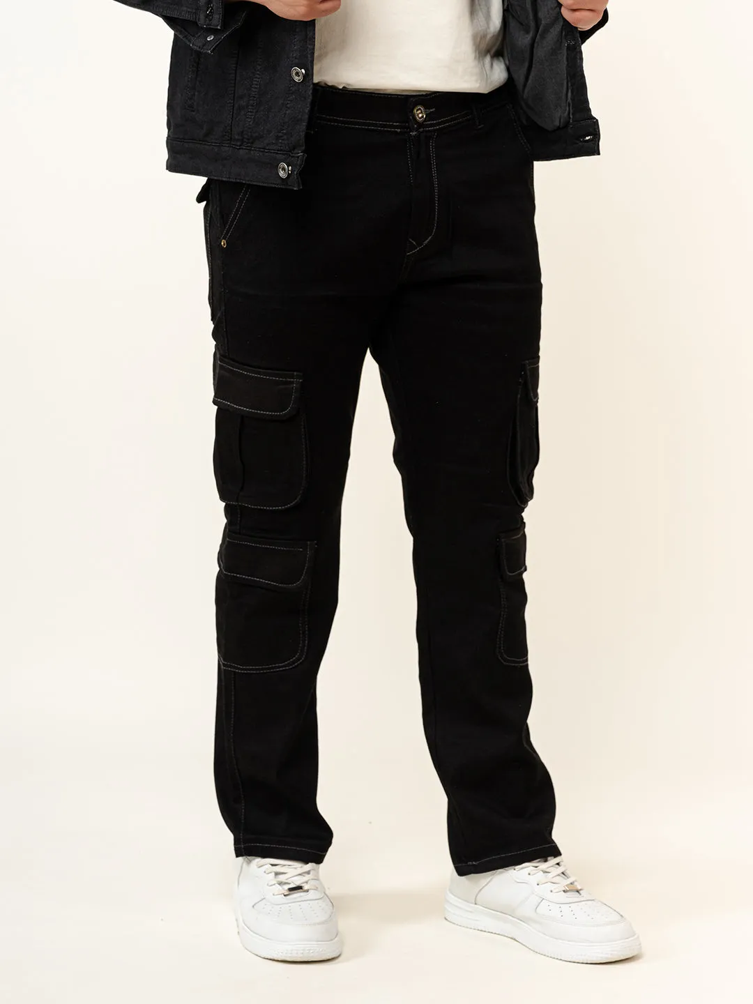 Black Cargo Jeans