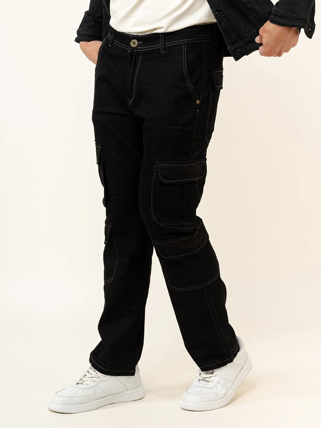 Black Cargo Jeans