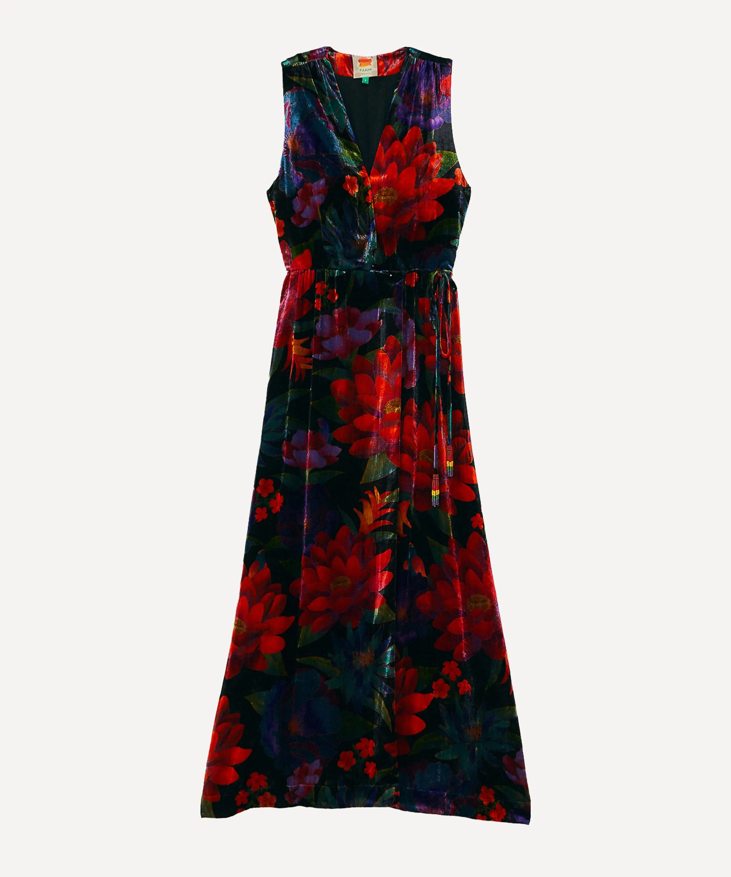 Black Flower Season Maxi-Dress