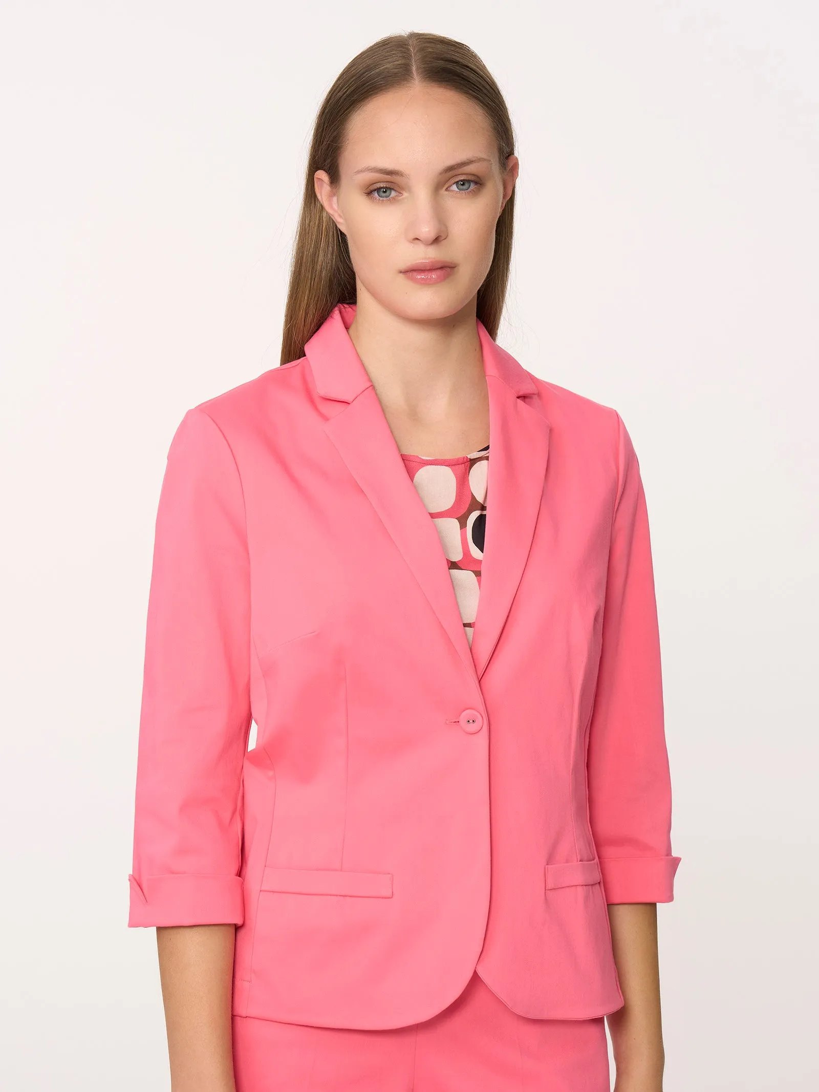 Blazer con manica 3/4 in Satin Power - Dewberry