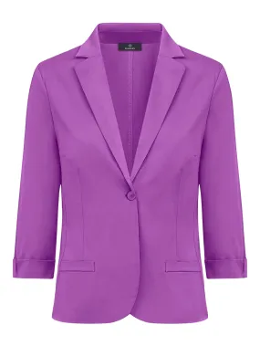 Blazer con manica 3/4 in Satin Power - Dewberry