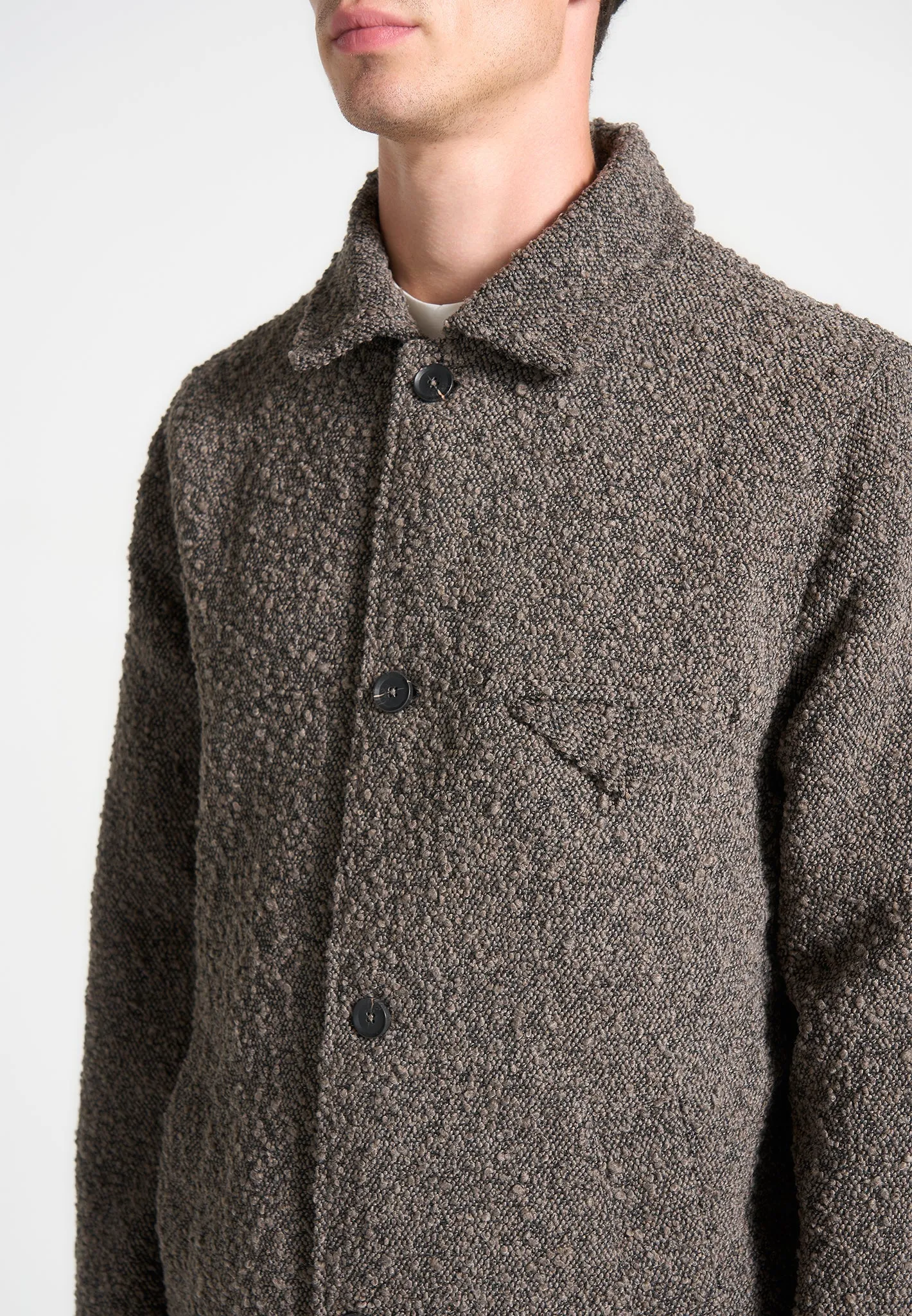 Boucle Coat - Brown