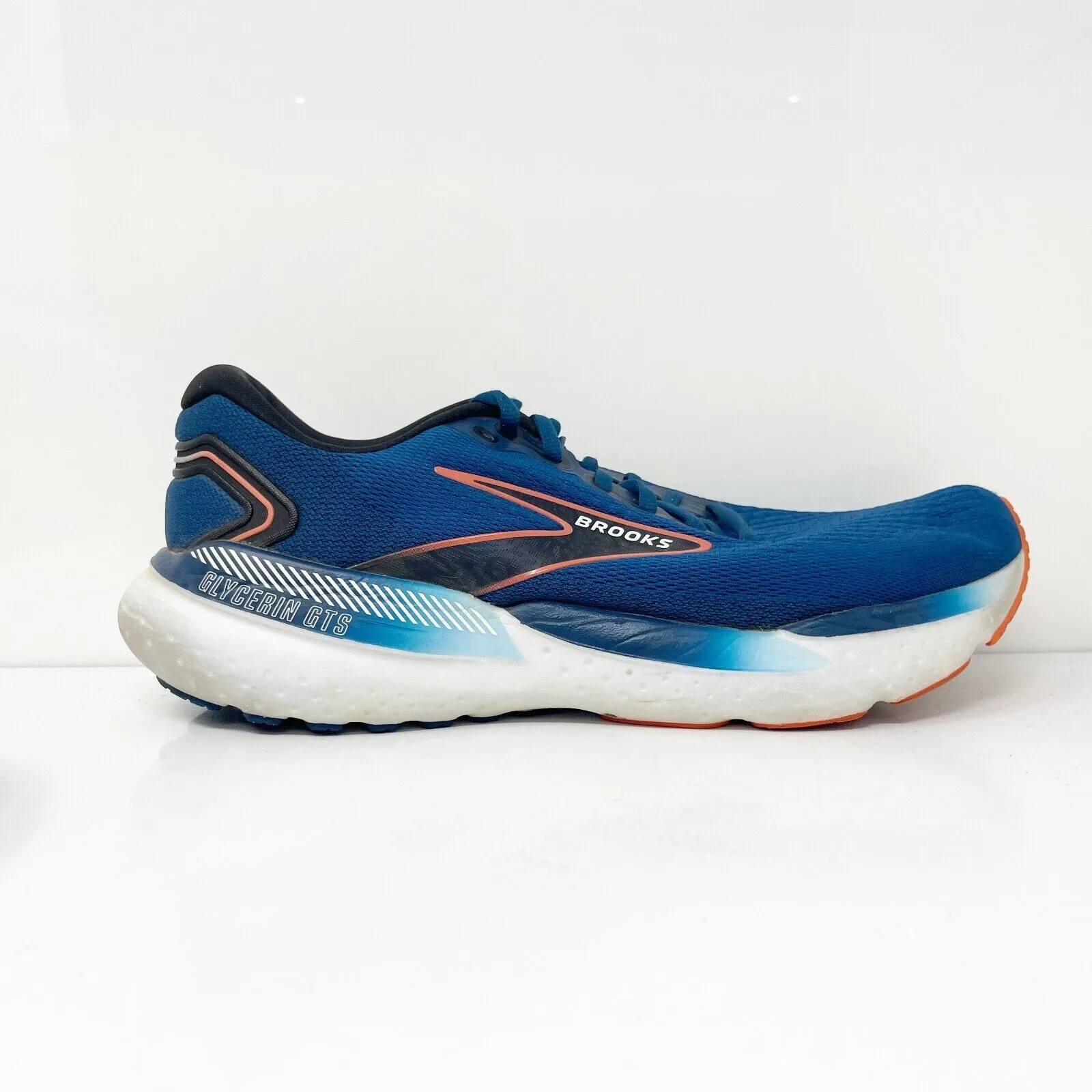 Brooks Mens Glycerin GTS 21 1104201D474 Blue Running Shoes Sneakers Size 11.5 D