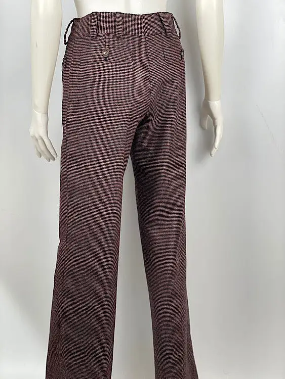 Chanel 05A 2005 Fall Tiny Pink Black Checks Pants Trousers FR 34 US 2/4