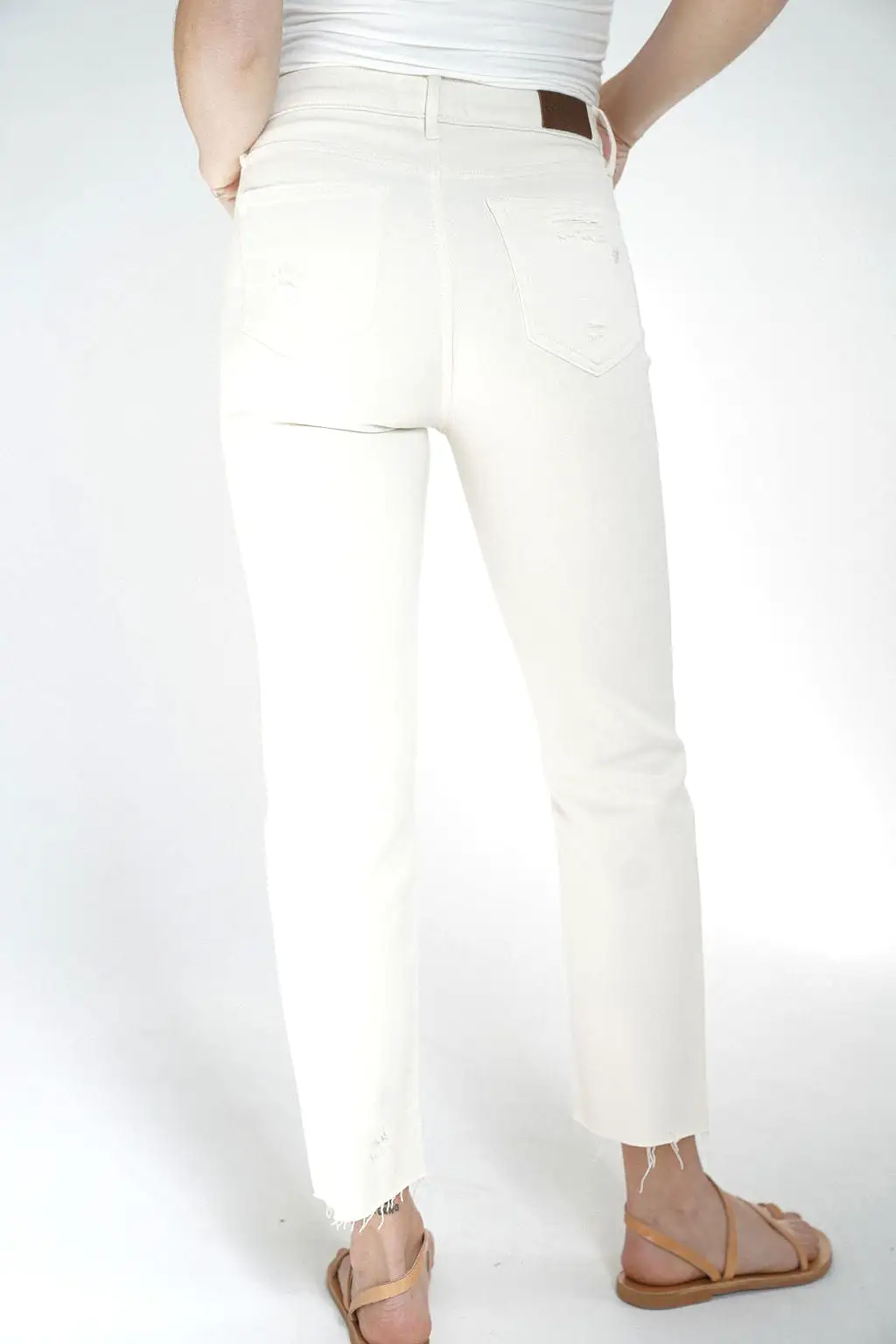 Chrissy Distressed Straight Leg Jeans