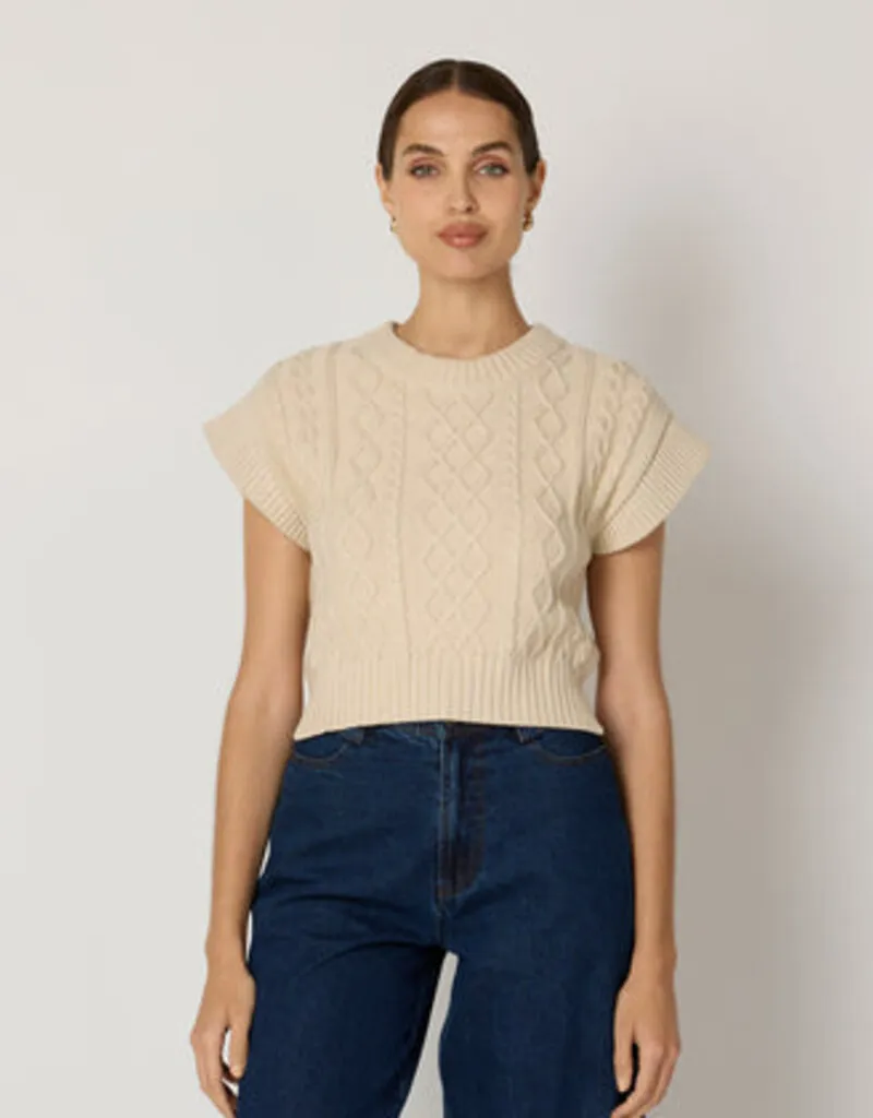 Cleobella Gigi Sweater Vest - Cream