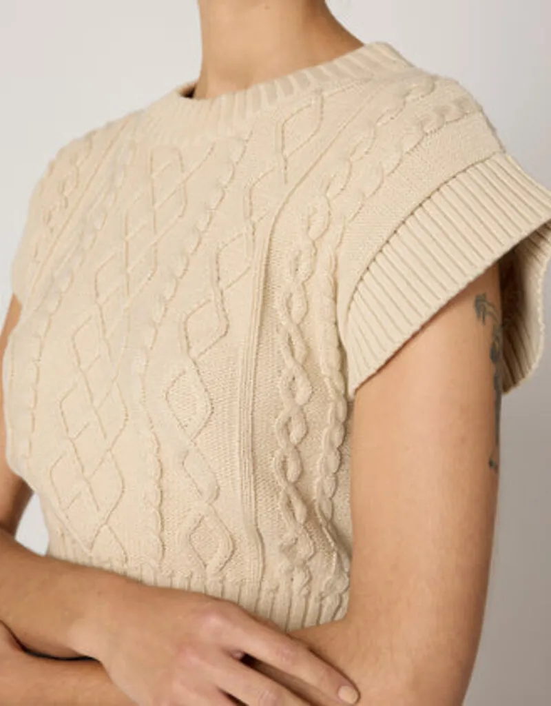 Cleobella Gigi Sweater Vest - Cream