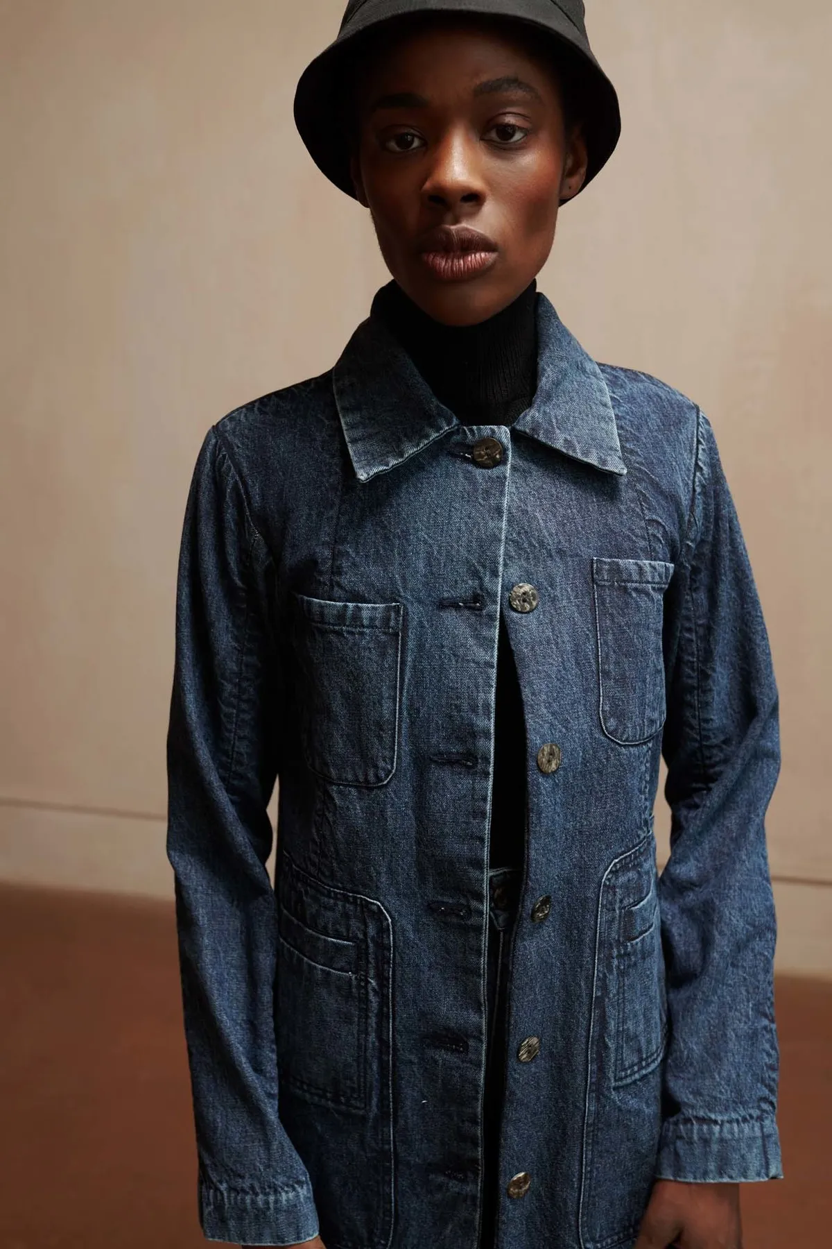 CONRAD CAR COAT - Denim