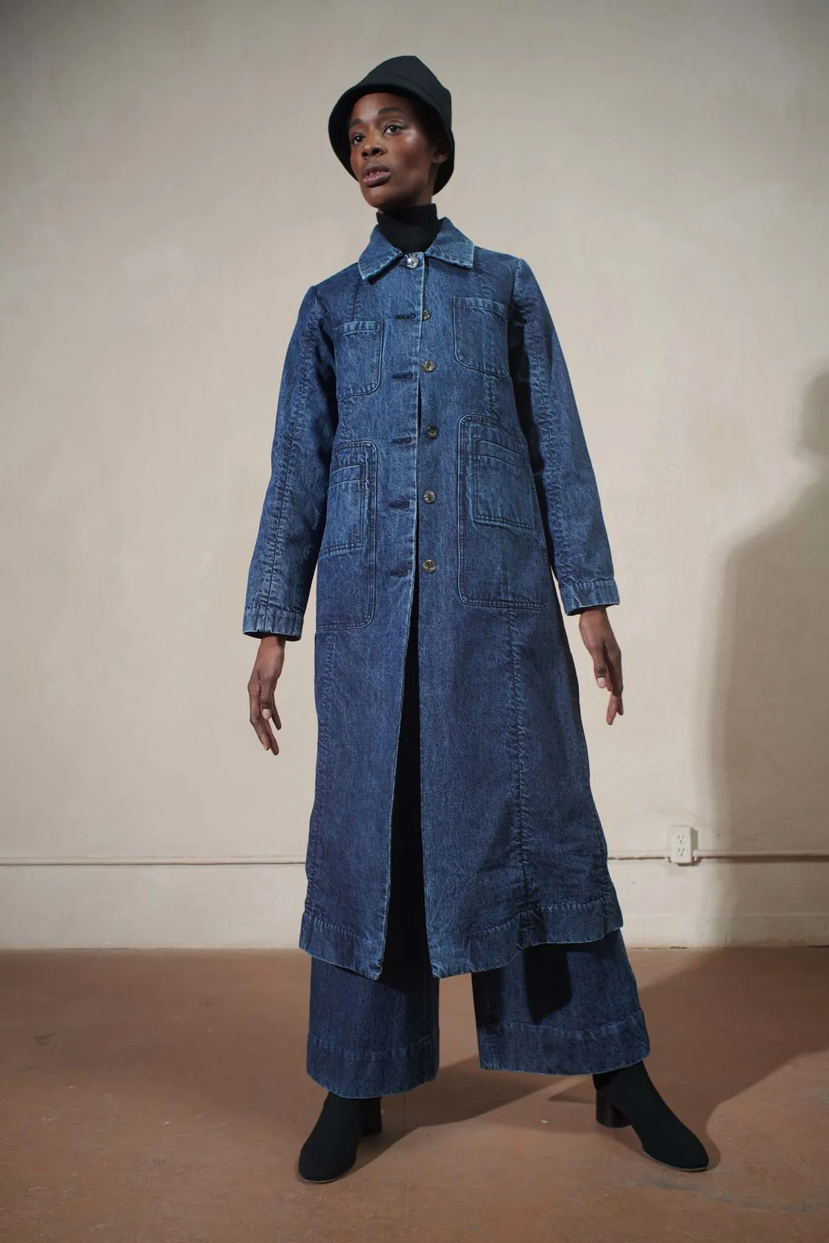 CONRAD CAR COAT - Denim