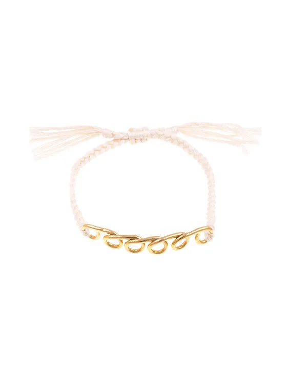 Cream Ansa Woven Bracelet