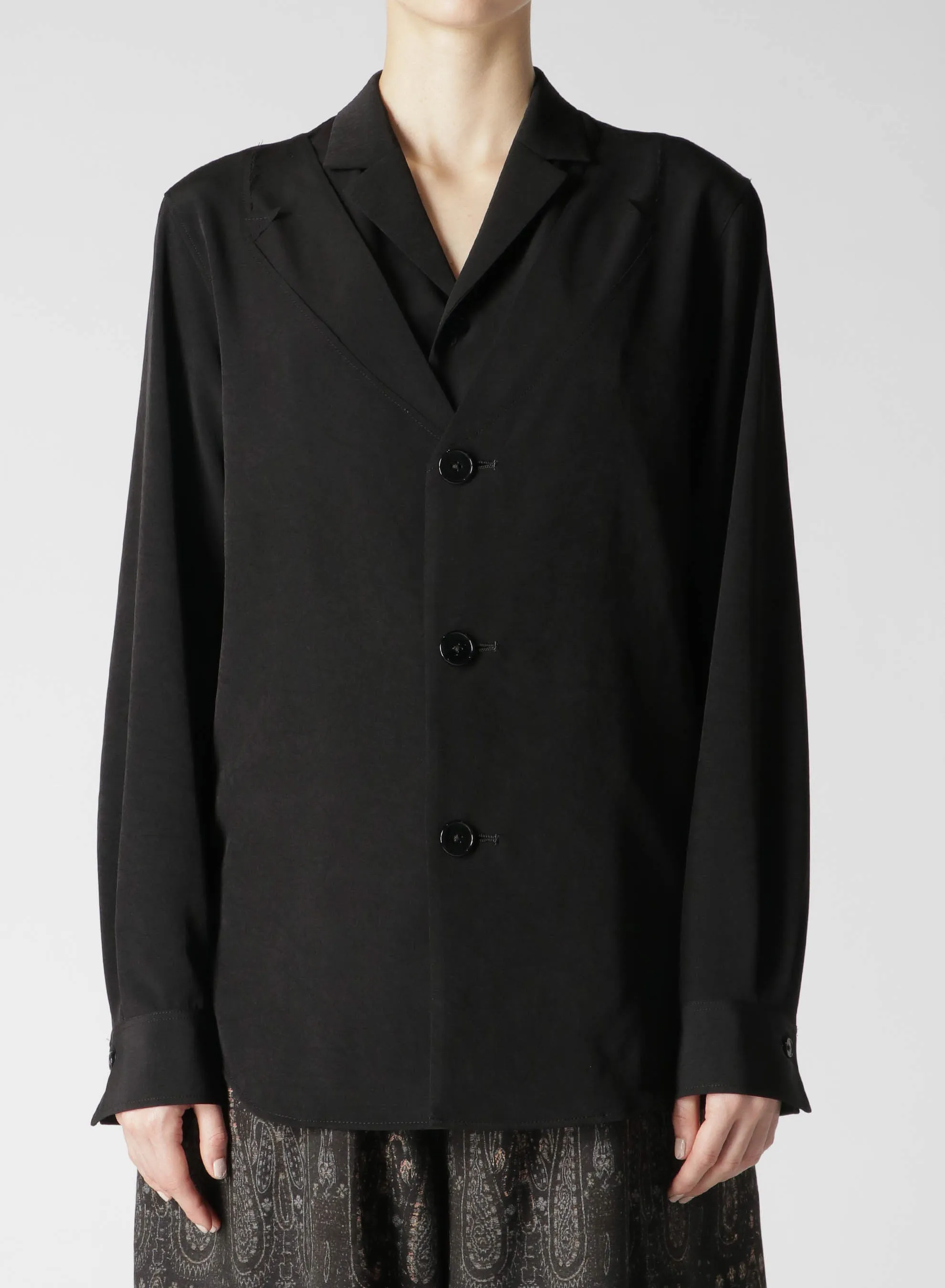 CREPE de CHINE HYBRID SHIRT-JACKET