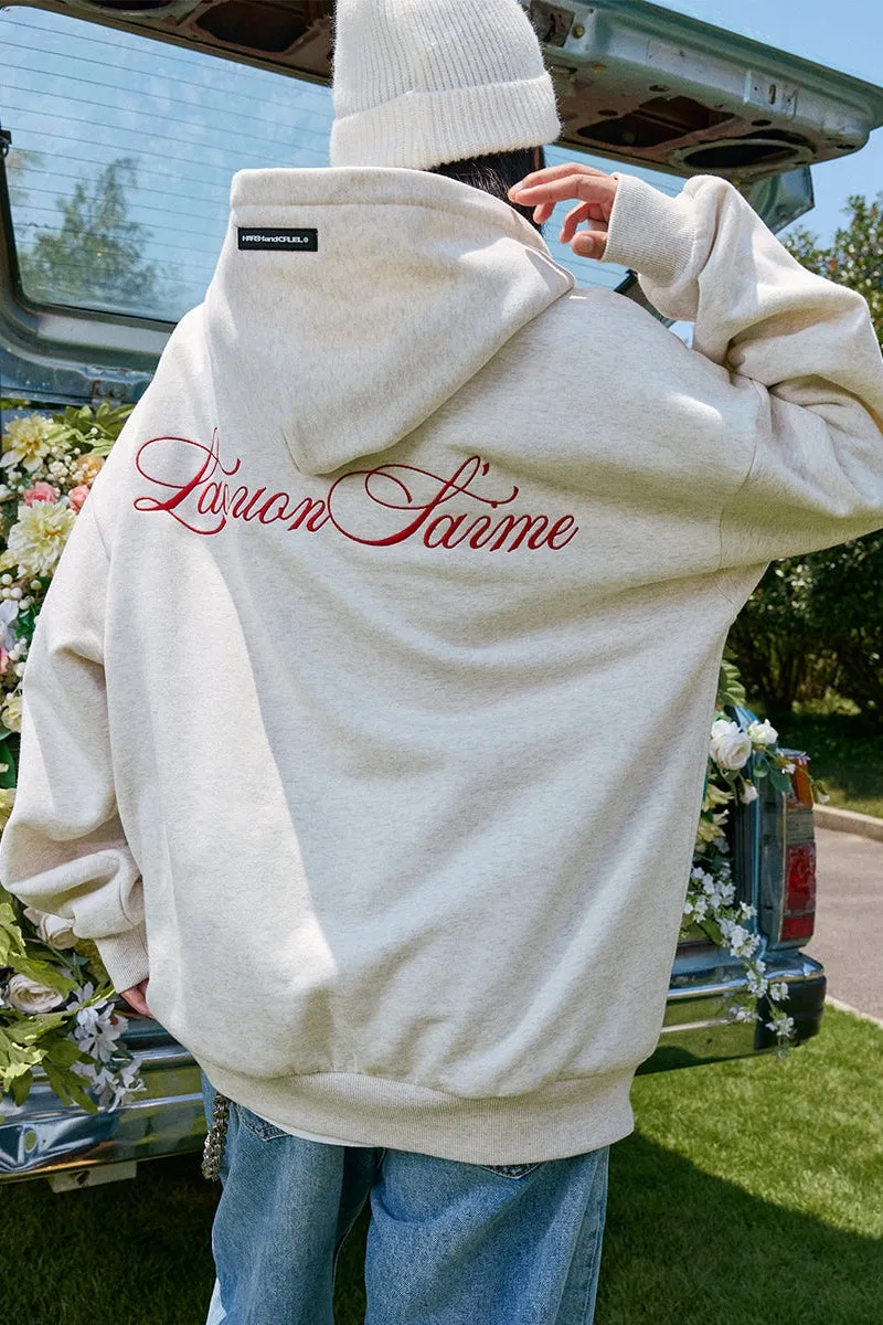 Cursive Embroidered Hoodie