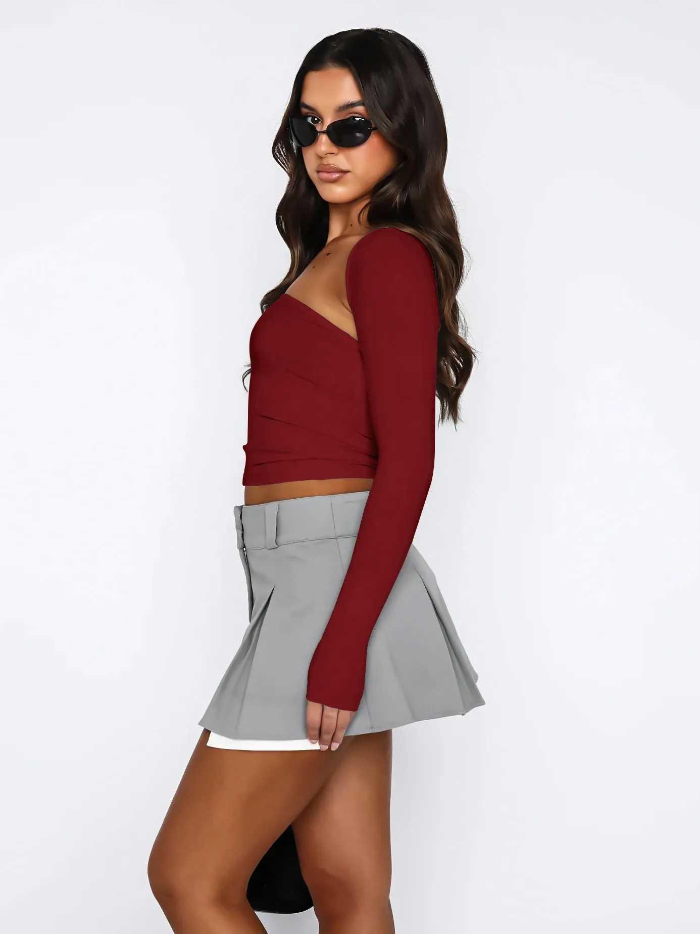 Cutout Raglan Sleeve Bolero and Tube Top