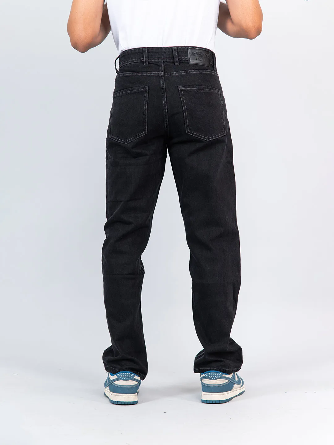 Dark Grey Straight Fit Men's Jeans