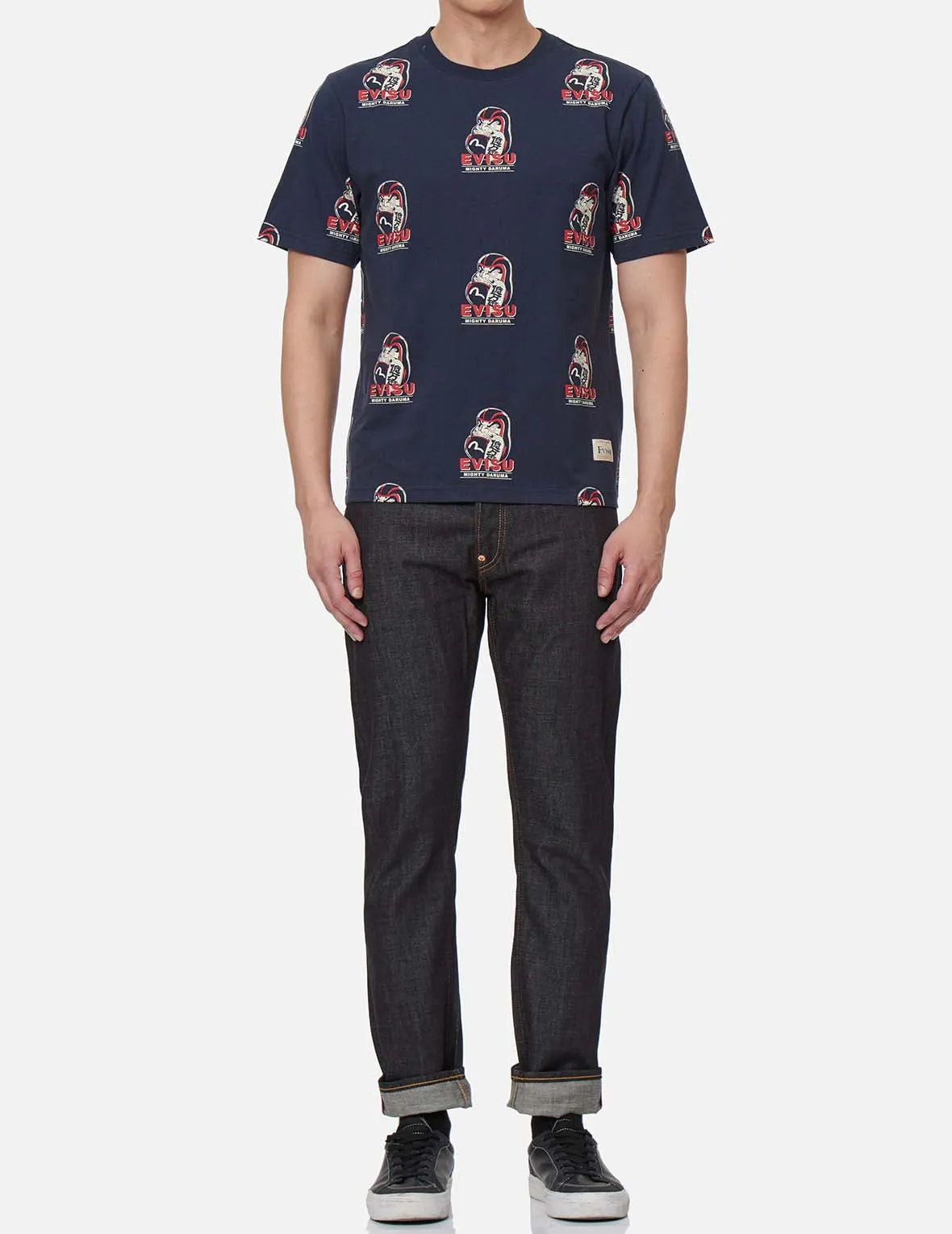 Daruma Buddies Daicock Print Slim Fit Jeans #2010