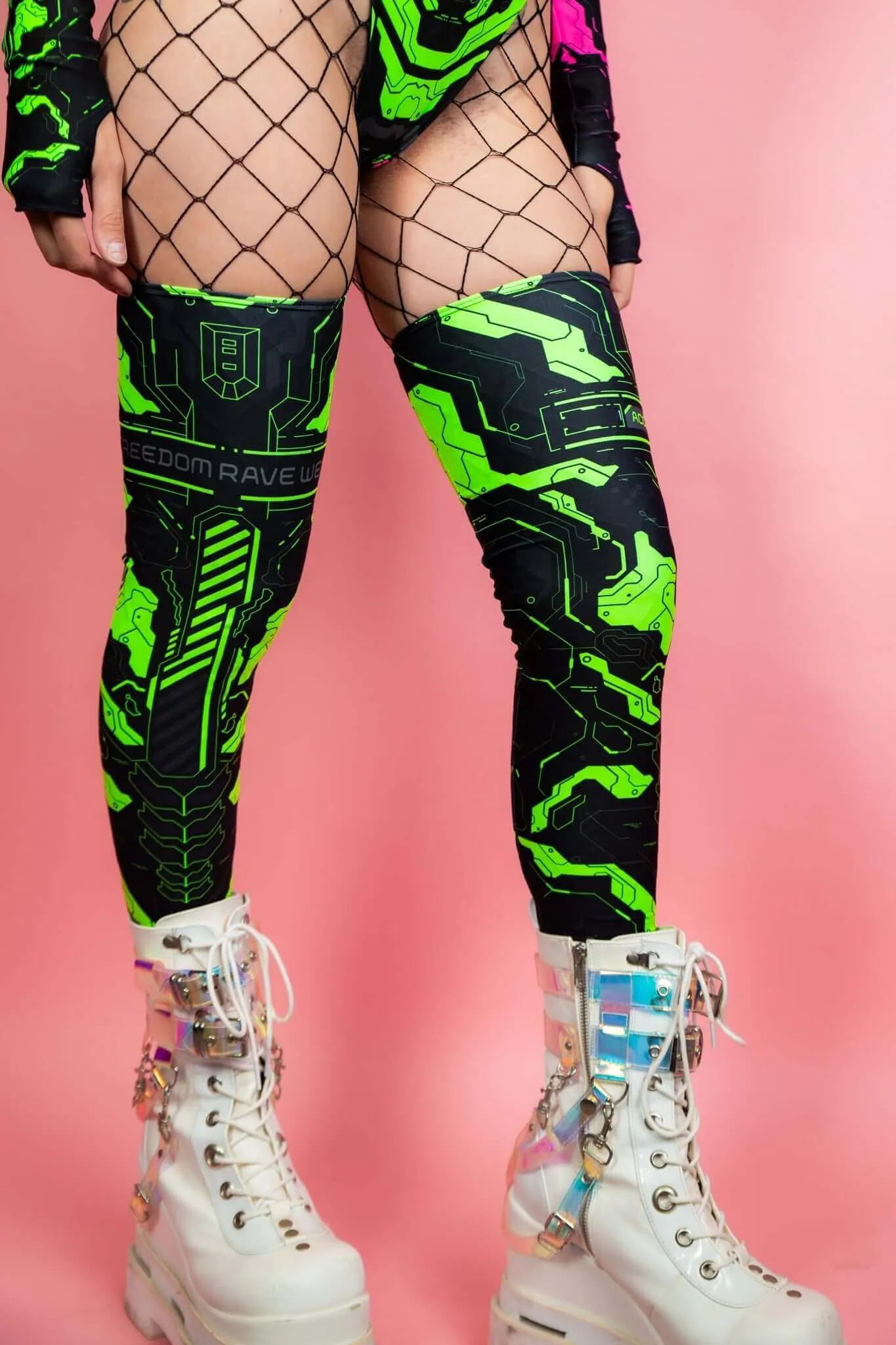 Electronika Leg Sleeves - UV Green