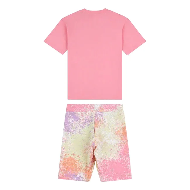 Elle Loose Fit Tee & AOP Cycling Short Set Junior