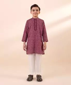 Embroidered Cambric Kurta