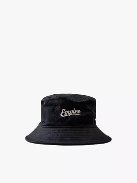 Empire Embroidered Logo Bucket Hat - Black / White