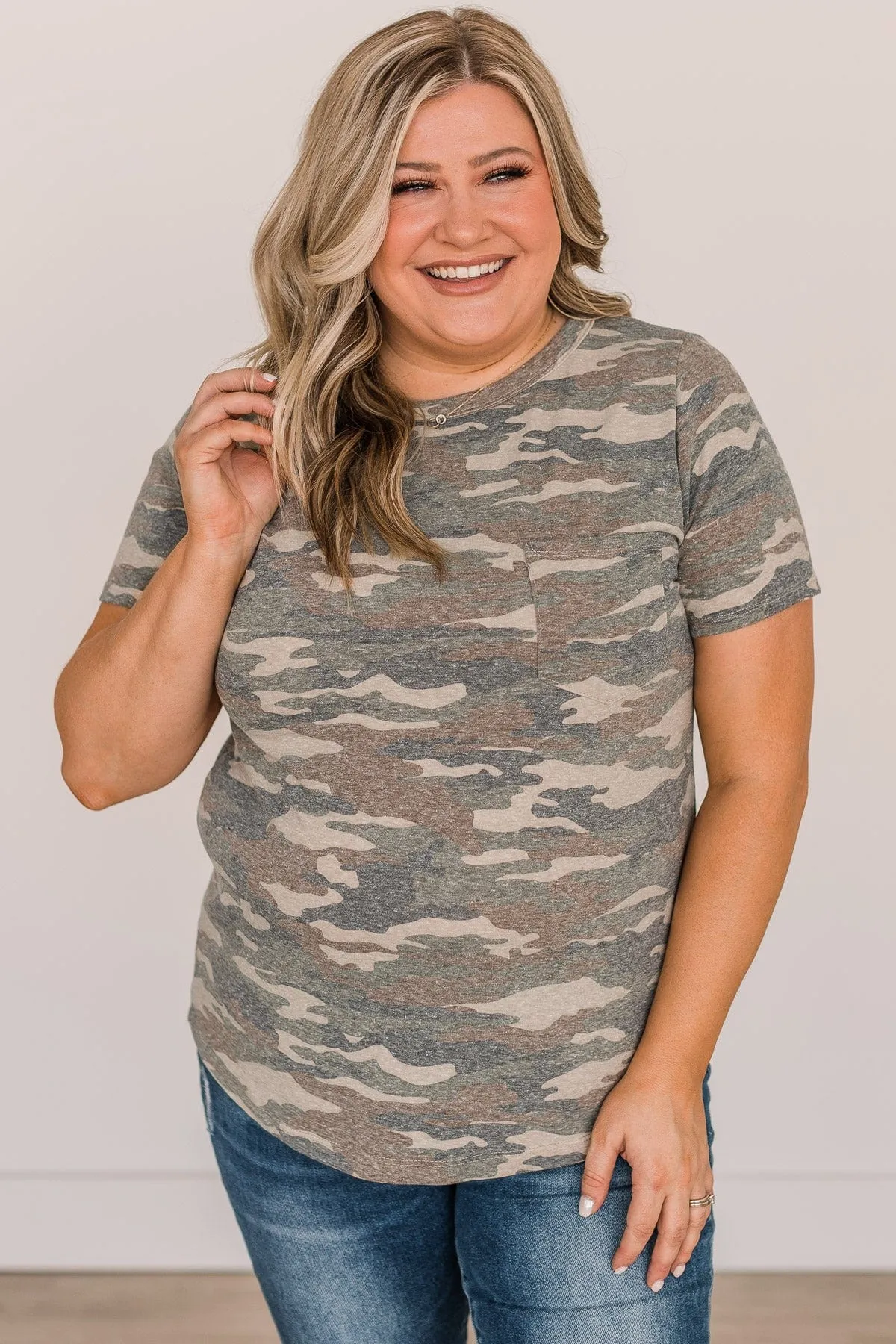 Escape With Me Pocket Top- Camo