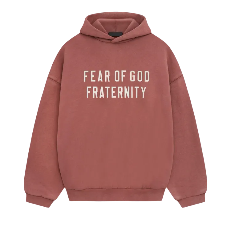 Fear of God Essentials Heavy Fleece Hoodie Crimson