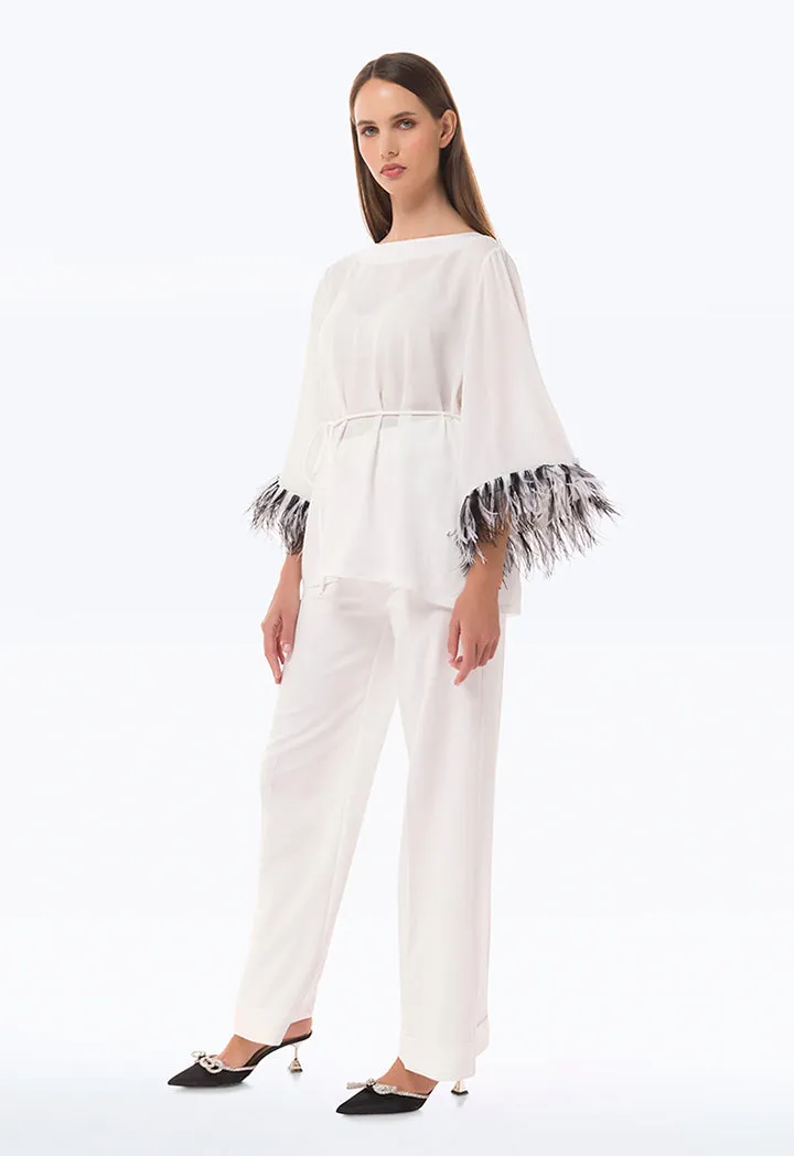 Feather Fringed Top